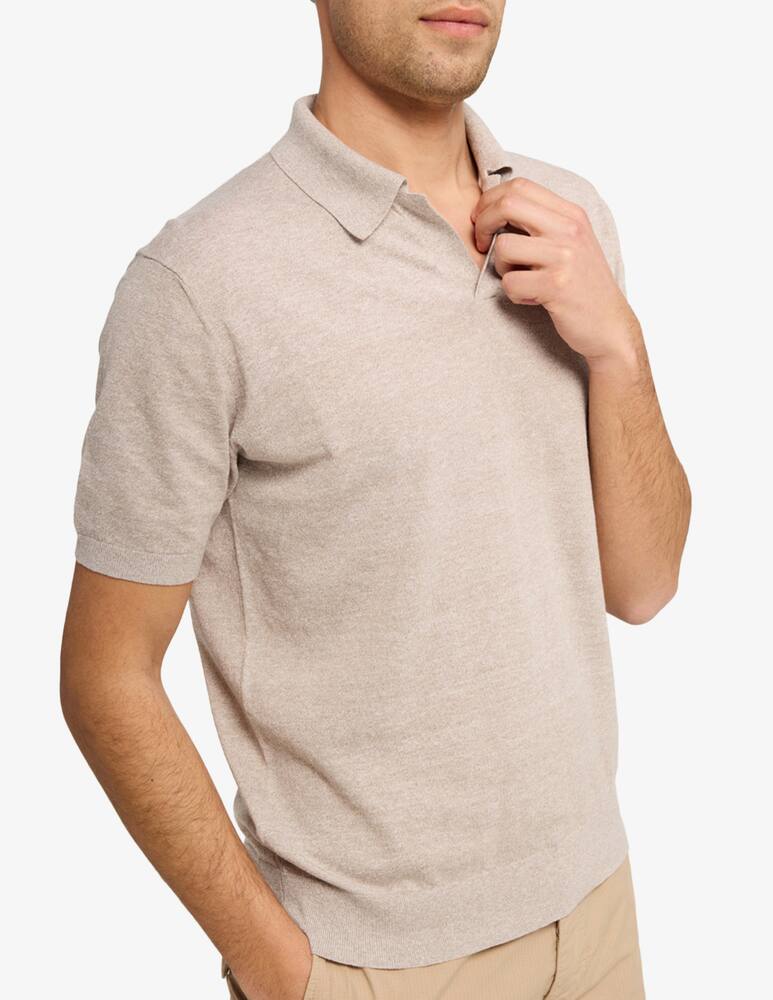 rinascente Cains Moore Polo scollo a V in cotone e lino