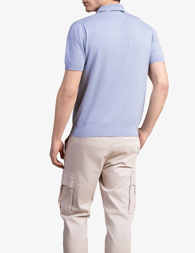 rinascente Cains Moore Polo scollo a V in cotone e lino