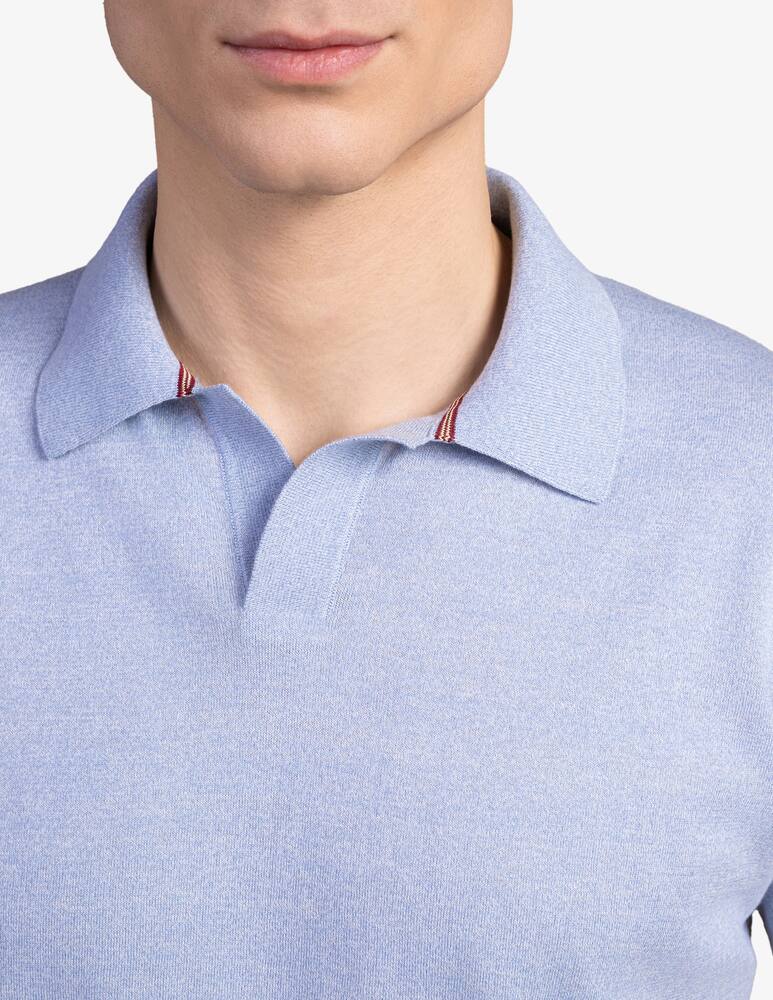 rinascente Cains Moore Polo scollo a V in cotone e lino