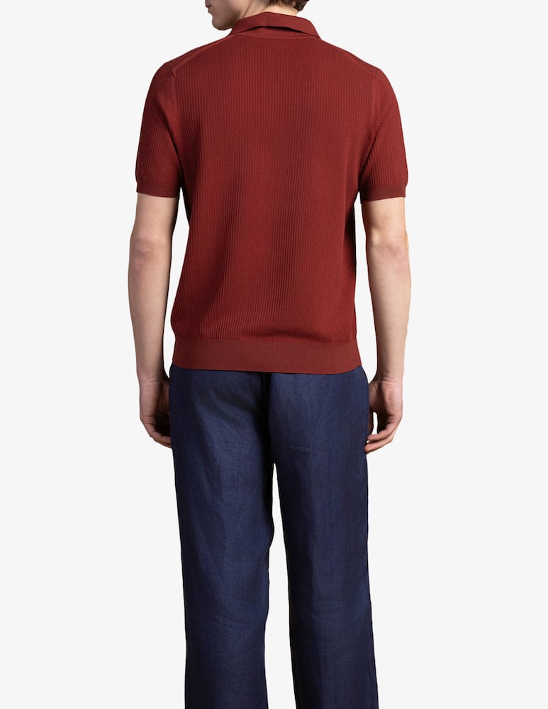 rinascente Cains Moore Polo collo a V in cotone operato