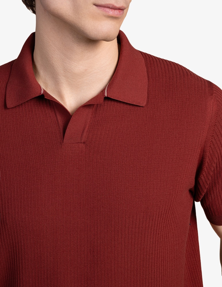 rinascente Cains Moore Polo collo a V in cotone operato