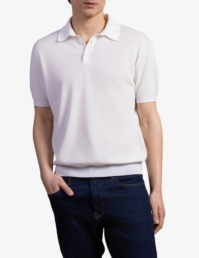rinascente Cains Moore Cotton honeycomb polo shirt