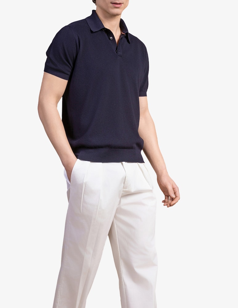 Cains Moore Honeycomb knit polo shirt - picture 2 Cains Moore Honeycomb knit polo shirt - picture 2
