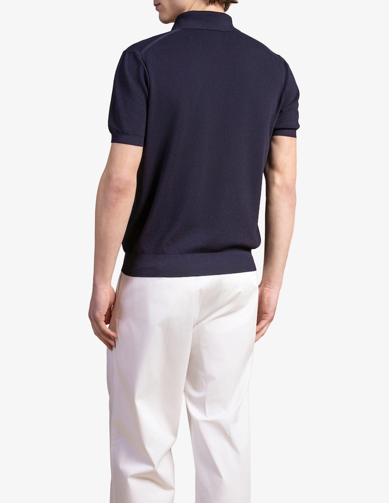 Cains Moore Honeycomb knit polo shirt - picture 3 Cains Moore Honeycomb knit polo shirt - picture 3