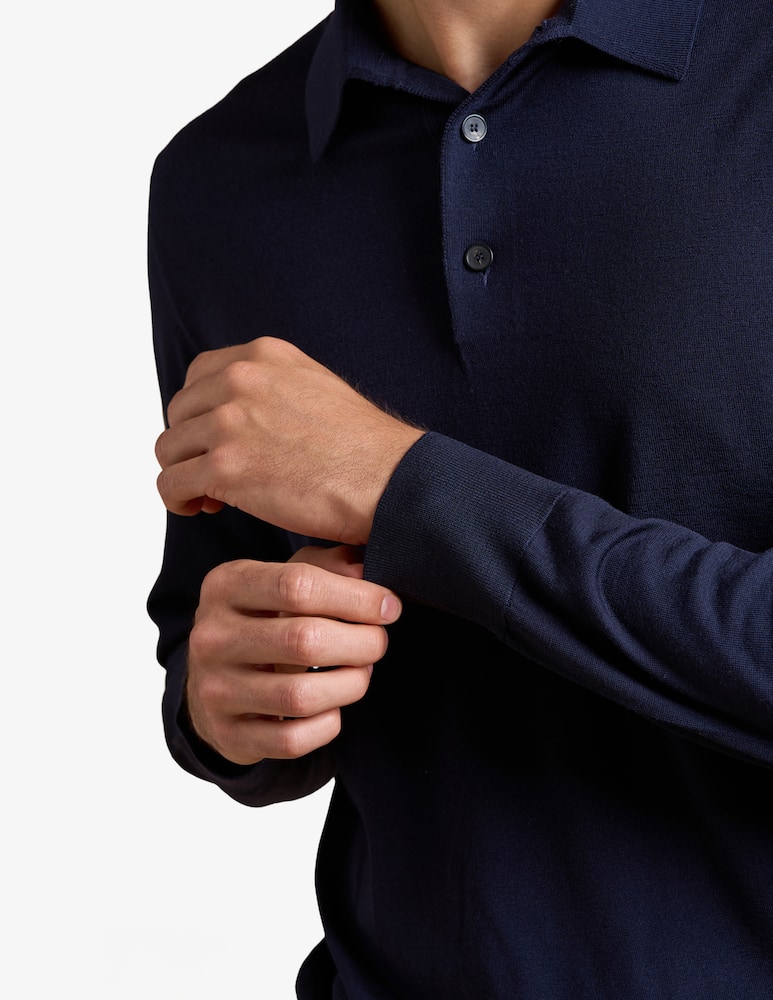 Cains Moore Polo in merino manica lunga - immagine 3 Cains Moore Polo in merino manica lunga - immagine 3
