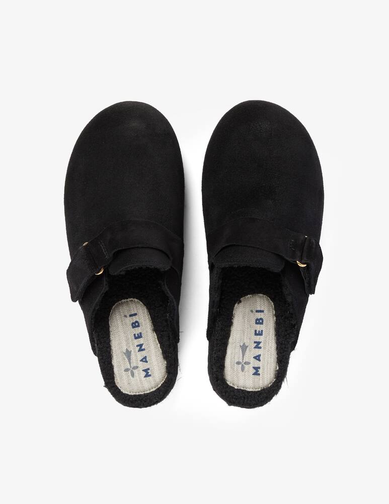 Manebì Clog mule in suede and fur - Black - picture 3 Manebì Clog mule in suede and fur - Black - picture 3