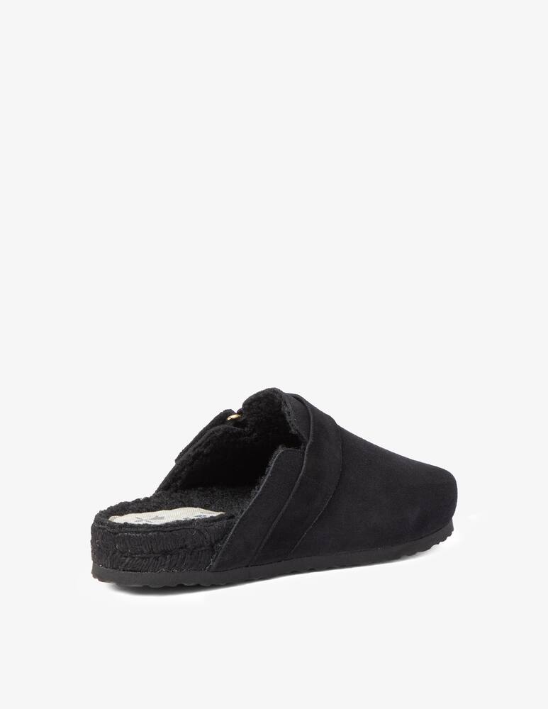 rinascente Manebì Clog mule in suede and fur - Black