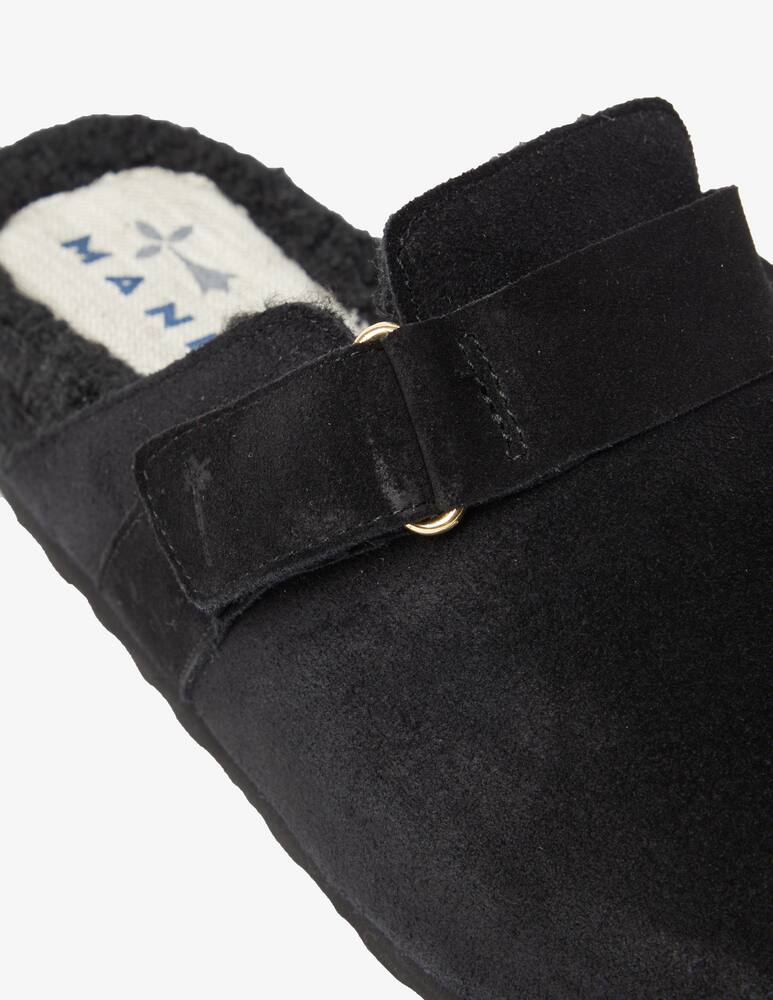 rinascente Manebì Clog mule in suede and fur - Black
