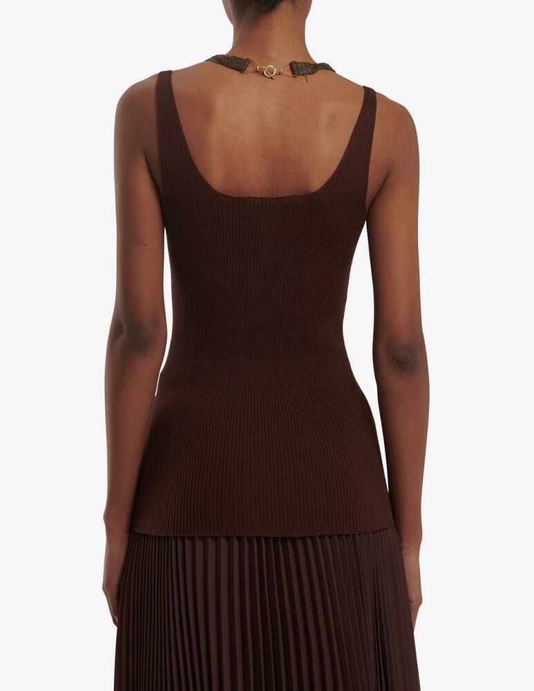 rinascente Fabiana Filippi Silk and cotton vest top