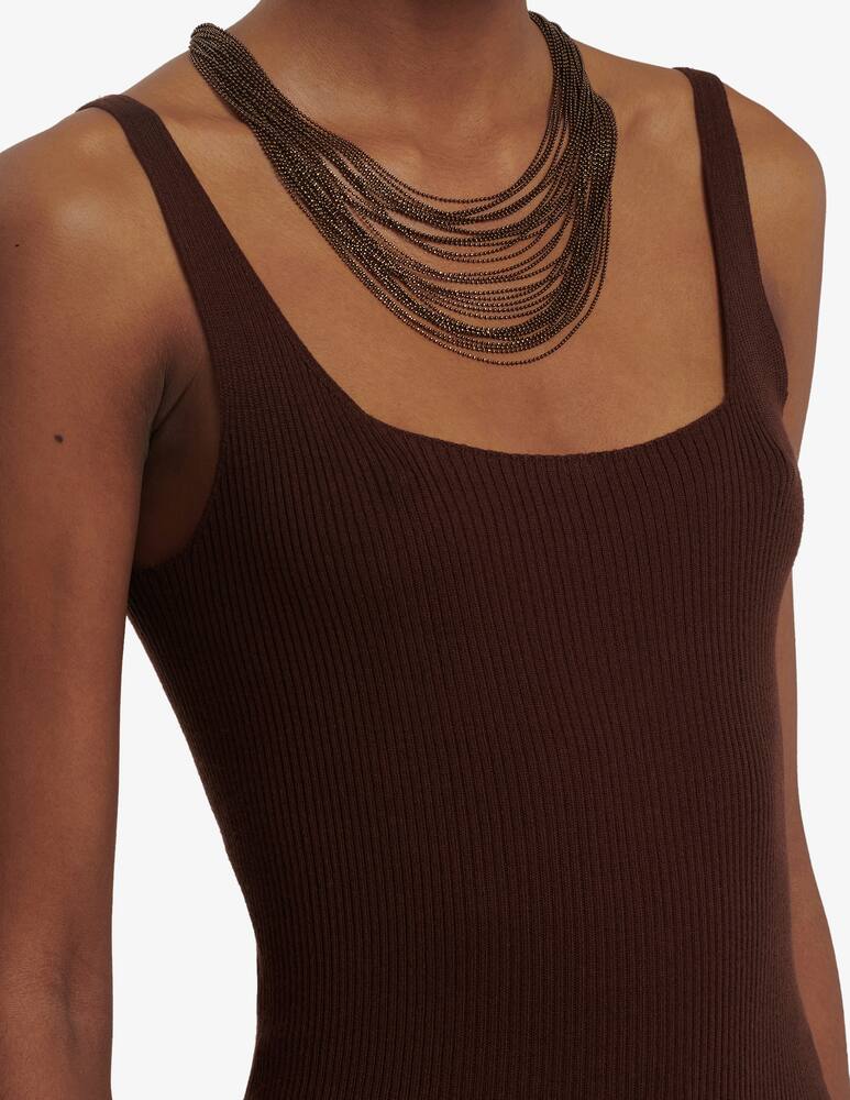 rinascente Fabiana Filippi Silk and cotton vest top