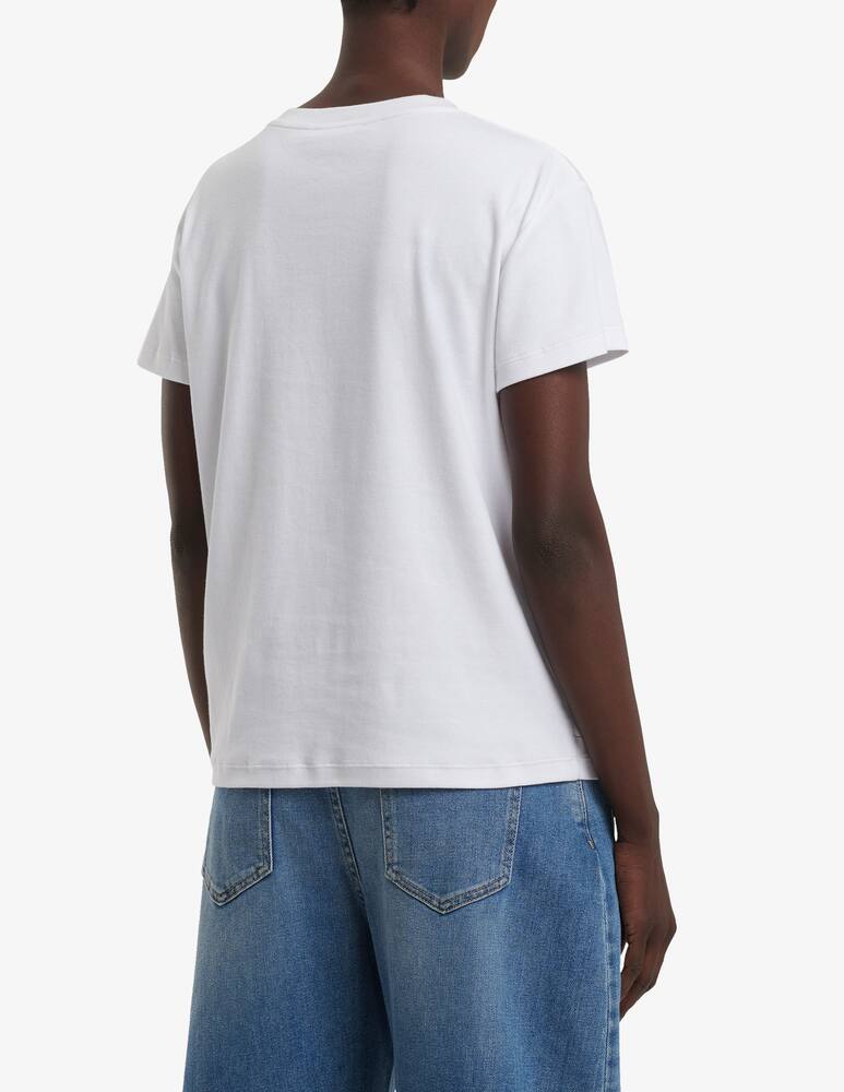 rinascente Fabiana Filippi Ribbed jersey T-shirt - White