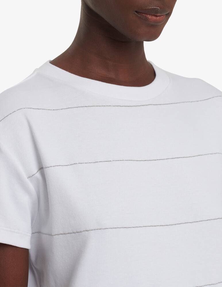 rinascente Fabiana Filippi Ribbed jersey T-shirt - White