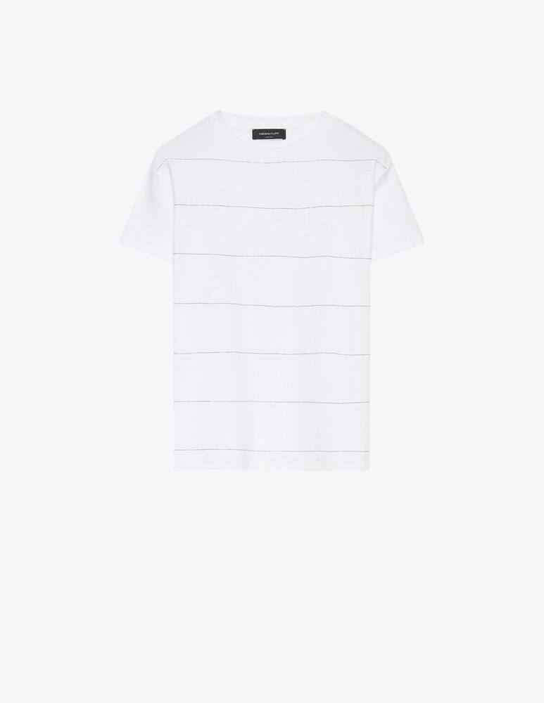 rinascente Fabiana Filippi Ribbed jersey T-shirt - White