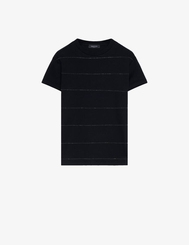 rinascente Fabiana Filippi Ribbed jersey T-shirt - Black