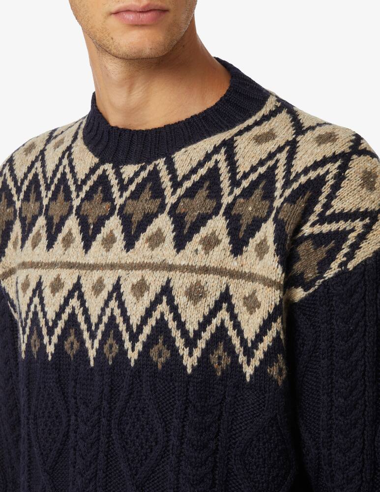 rinascente Woolrich Maglia girocollo in lana fairisle