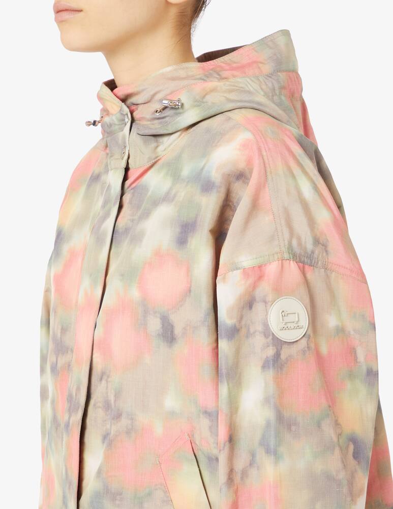 rinascente Woolrich Chine linen hooded jacket