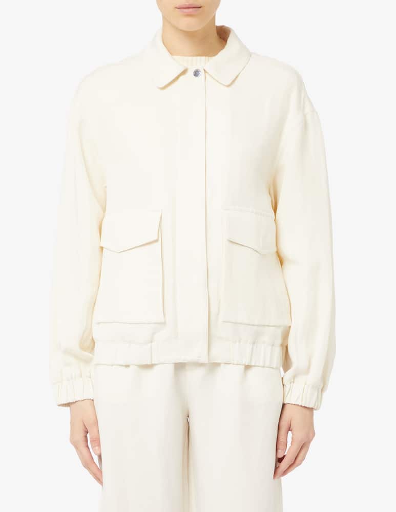 Woolrich Bomber in lino viscosa - immagine 1 Woolrich Bomber in lino viscosa - immagine 1