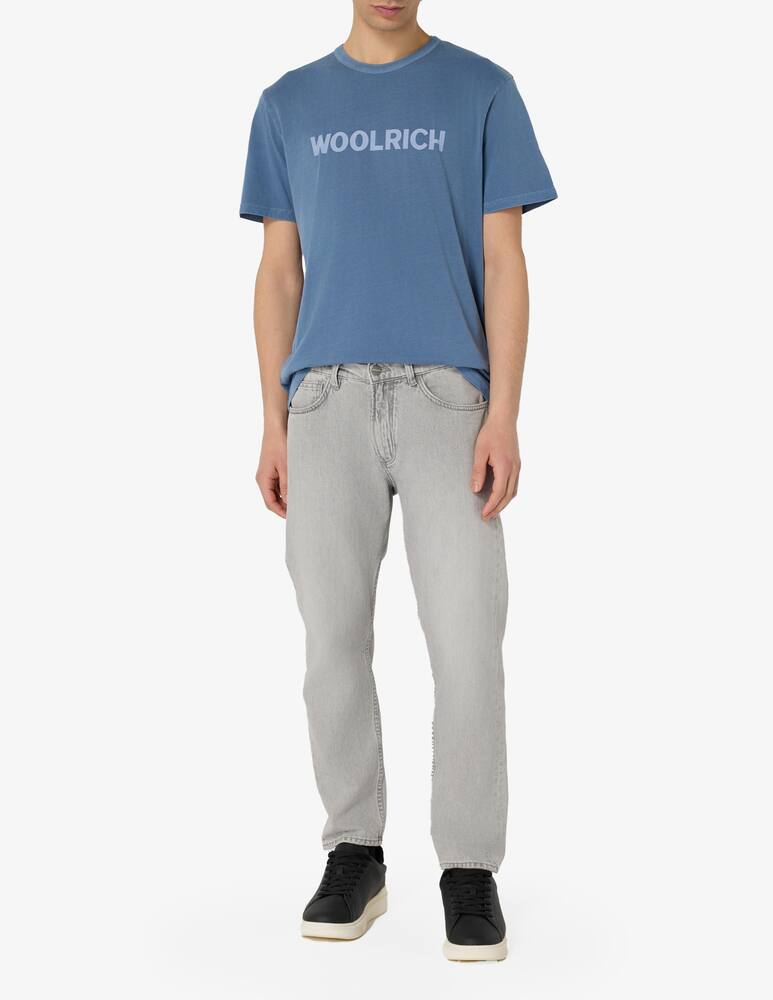 rinascente Woolrich Garment dyed logo t-shirt