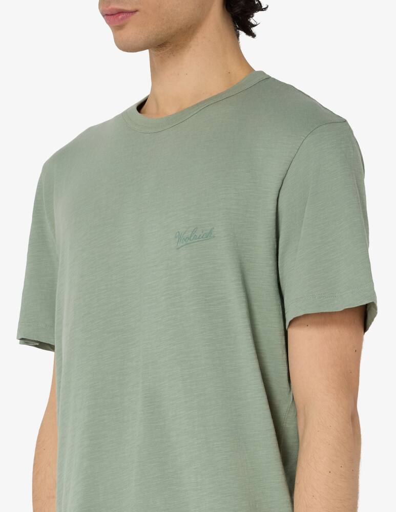 rinascente Woolrich T-shirt slub logo piccolo