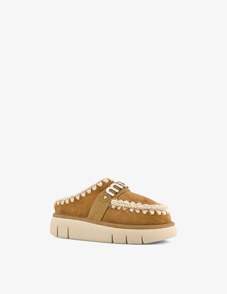rinascente Mou Sabot platform con logo metallico