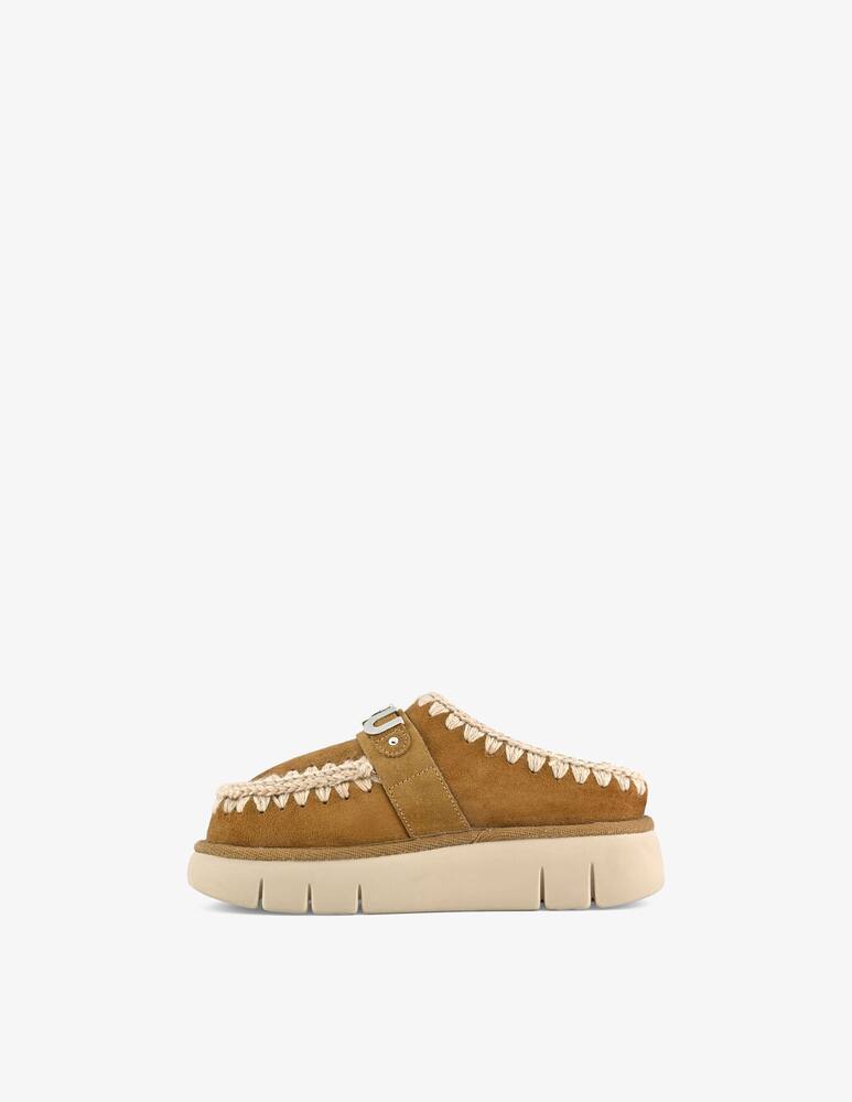 rinascente Mou Sabot platform con logo metallico