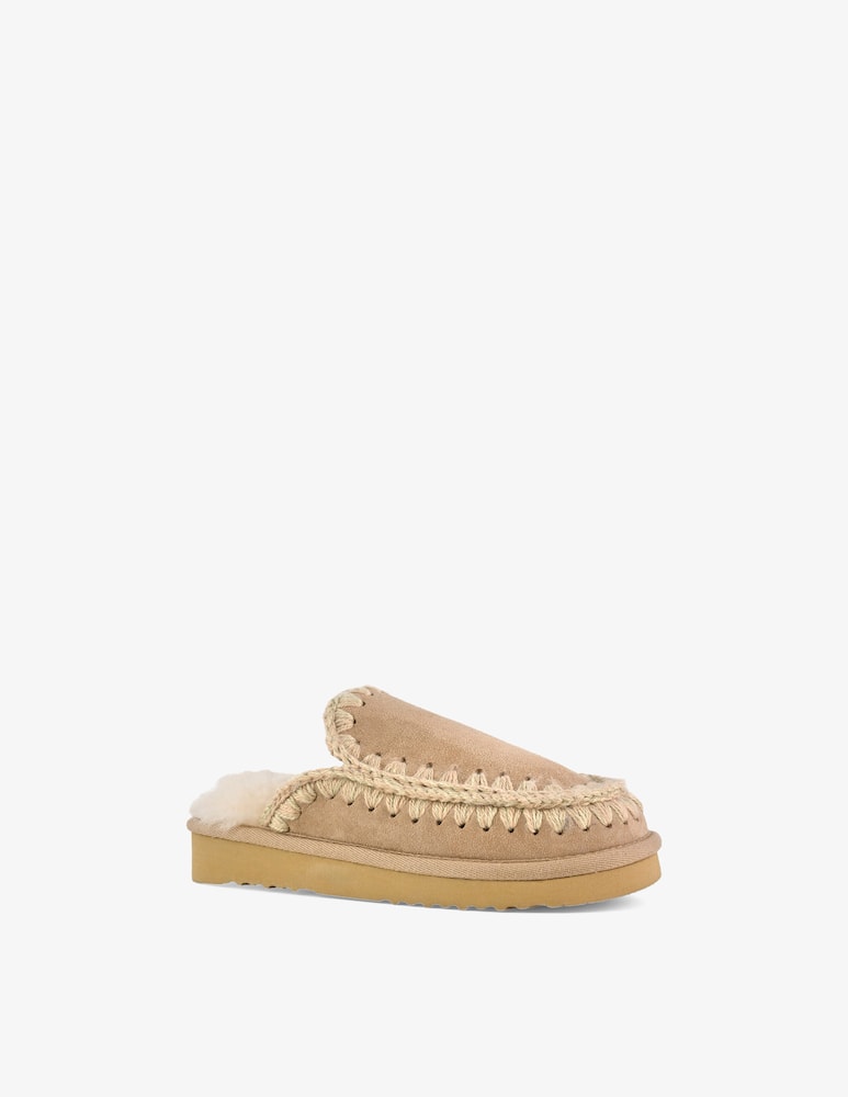 rinascente Mou Sabot in suede Eskimo