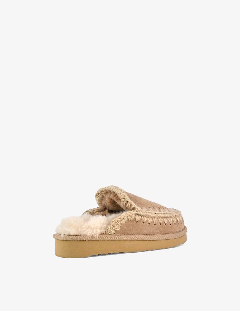 rinascente Mou Sabot in suede Eskimo