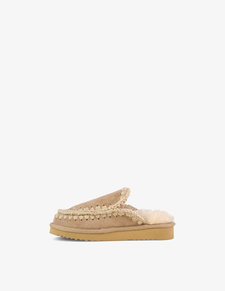 rinascente Mou Sabot in suede Eskimo