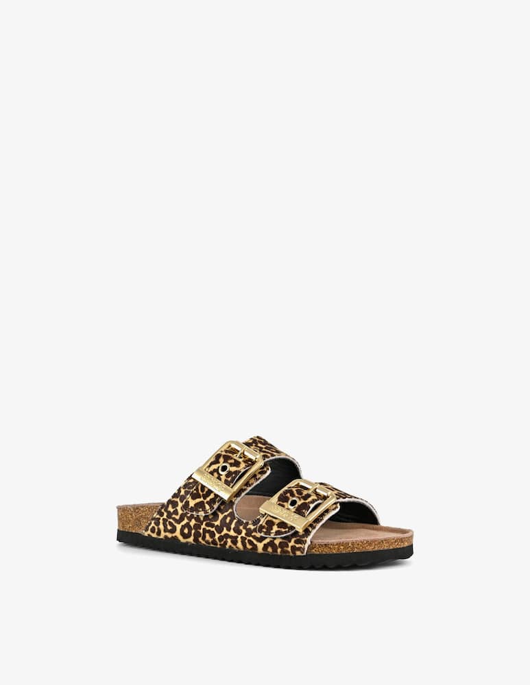 Colors Of California Leopard two-buckle sandal - picture 2 Colors Of California Leopard two-buckle sandal - picture 2