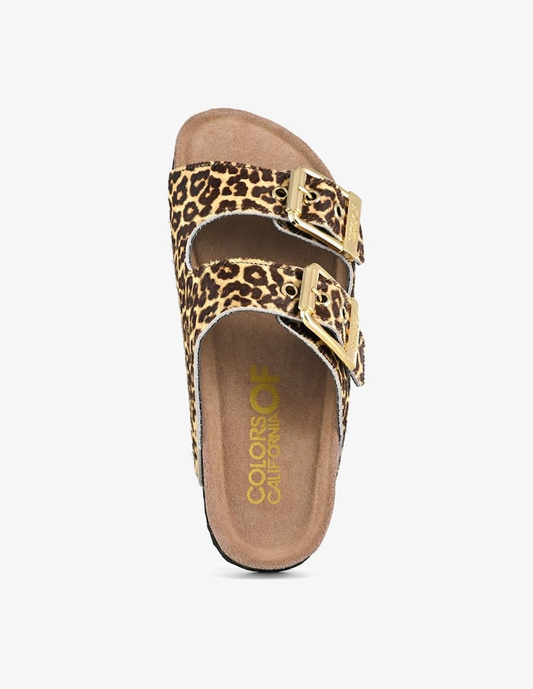 Colors Of California Leopard two-buckle sandal - picture 3 Colors Of California Leopard two-buckle sandal - picture 3