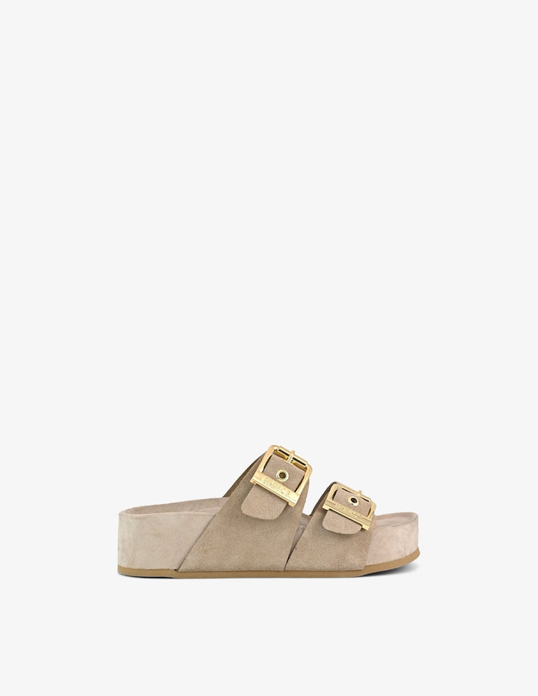 rinascente Colors Of California Platform suede buckle sandals