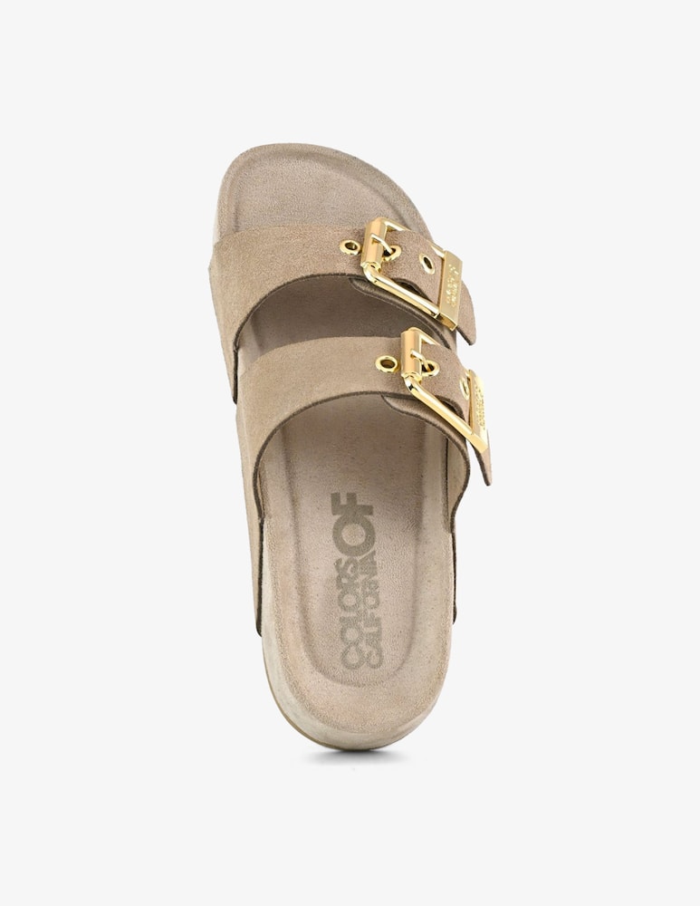 rinascente Colors Of California Platform suede buckle sandals