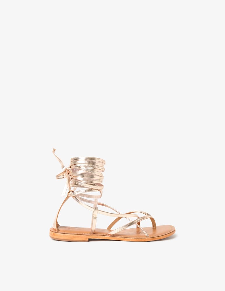 rinascente CB Fusion Flat thong sandal with ankle tie