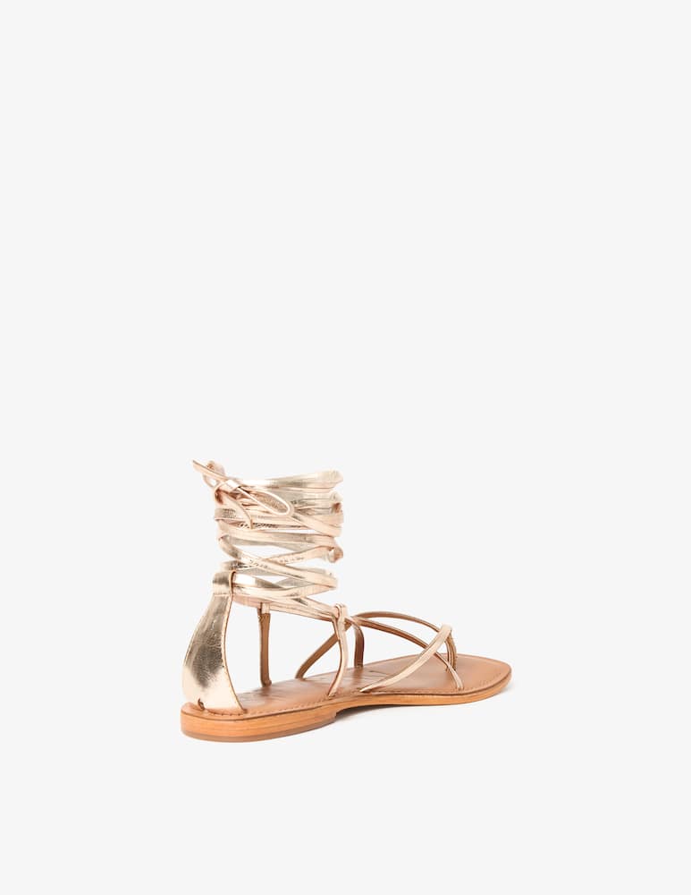 rinascente CB Fusion Flat thong sandal with ankle tie