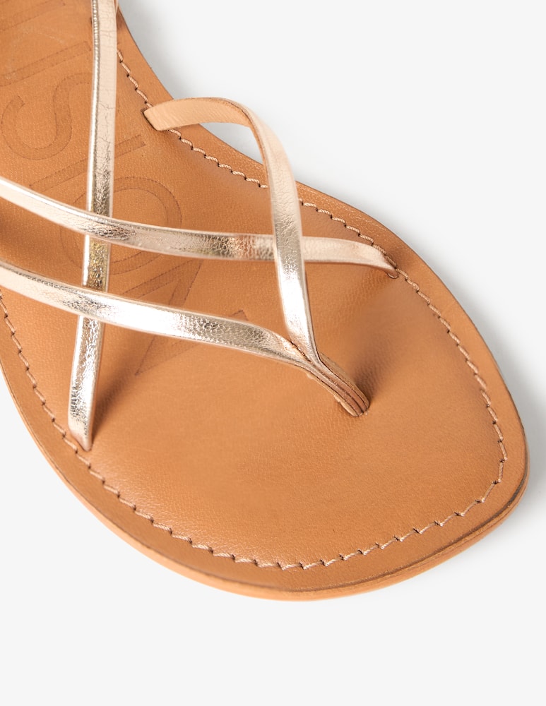rinascente CB Fusion Flat thong sandal with ankle tie