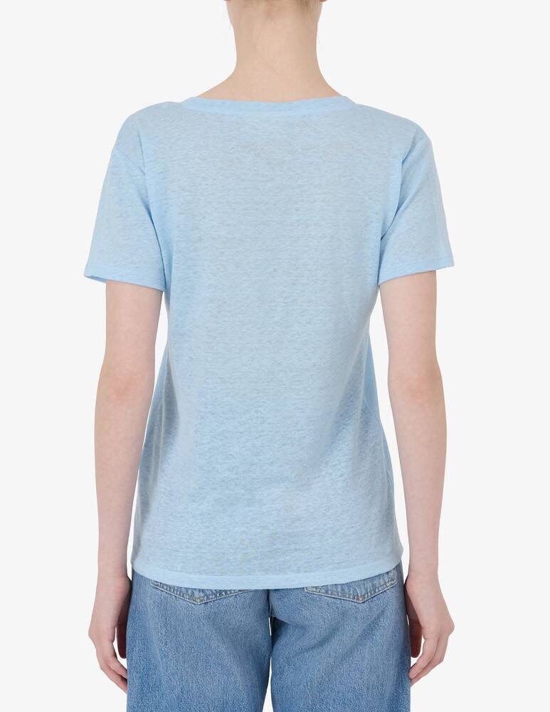 rinascente MC2 Saint Barth Eloise v-neck linen t-shirt