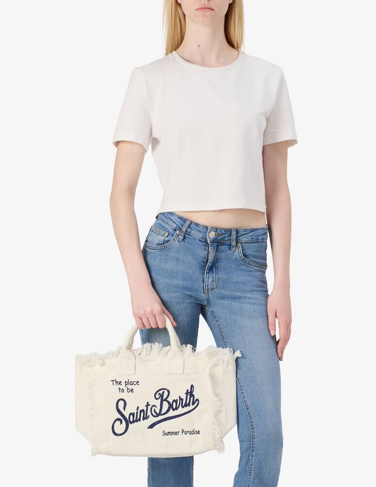 rinascente MC2 Saint Barth Colette linen tote bag