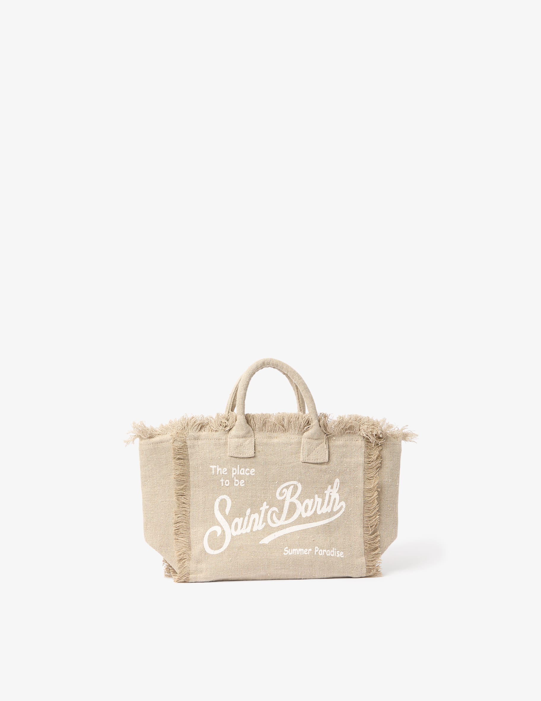 Shop MC2 Saint Barth Colette linen tote bag on Rinascente