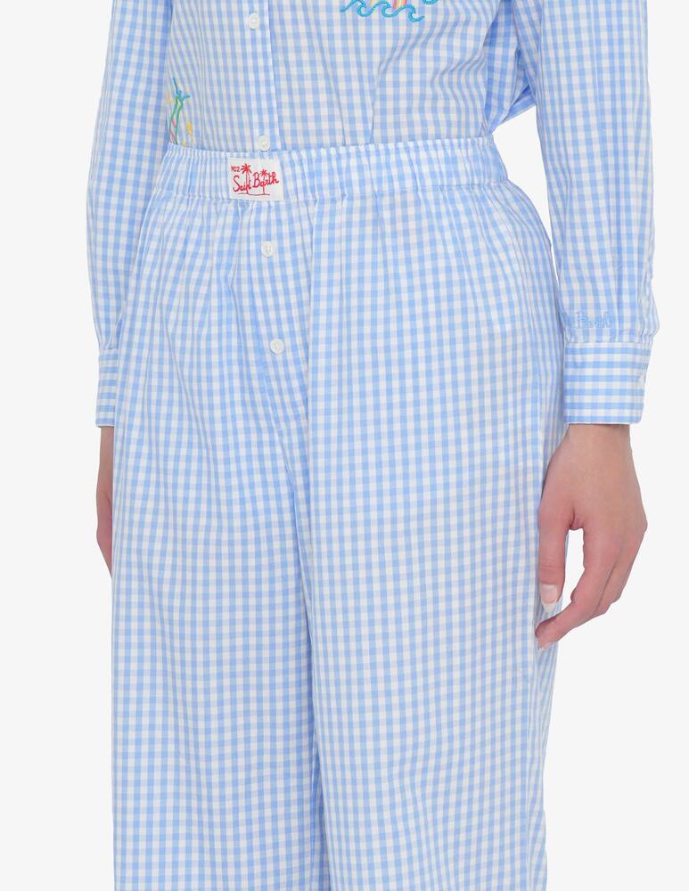 rinascente MC2 Saint Barth Gingham check trousers