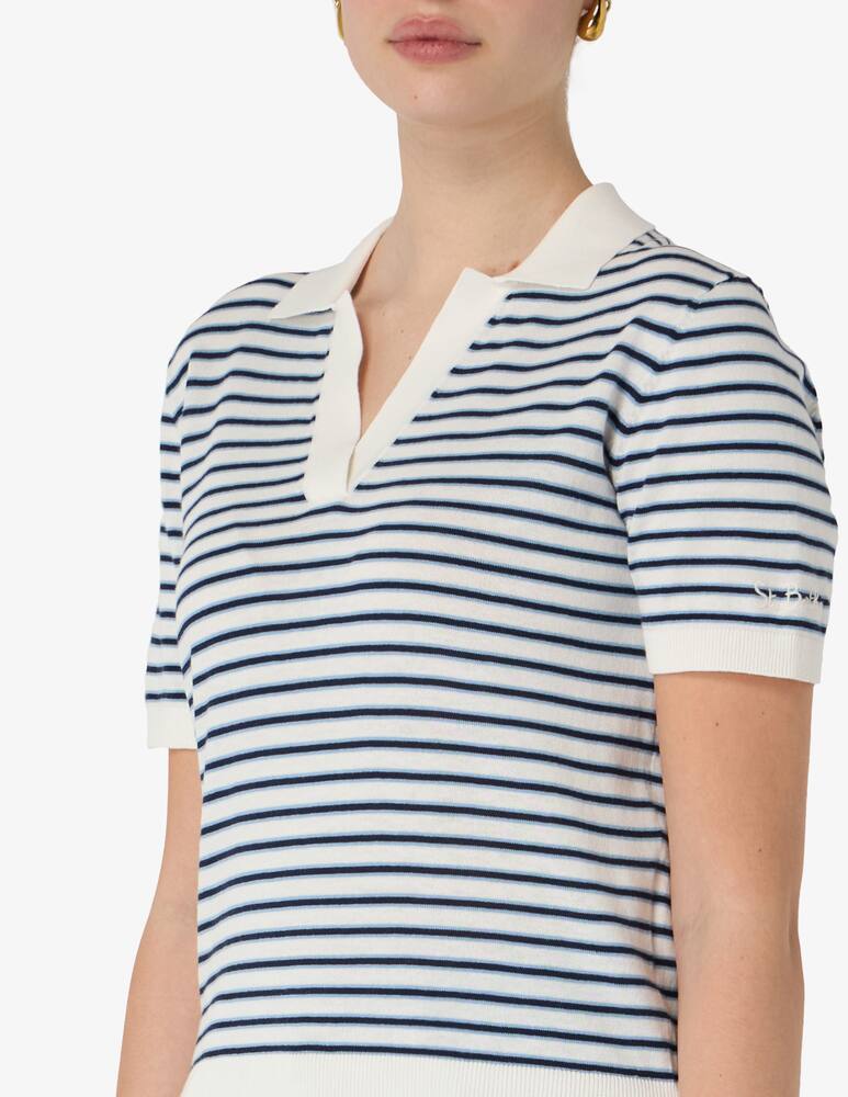 rinascente MC2 Saint Barth Striped polo knit