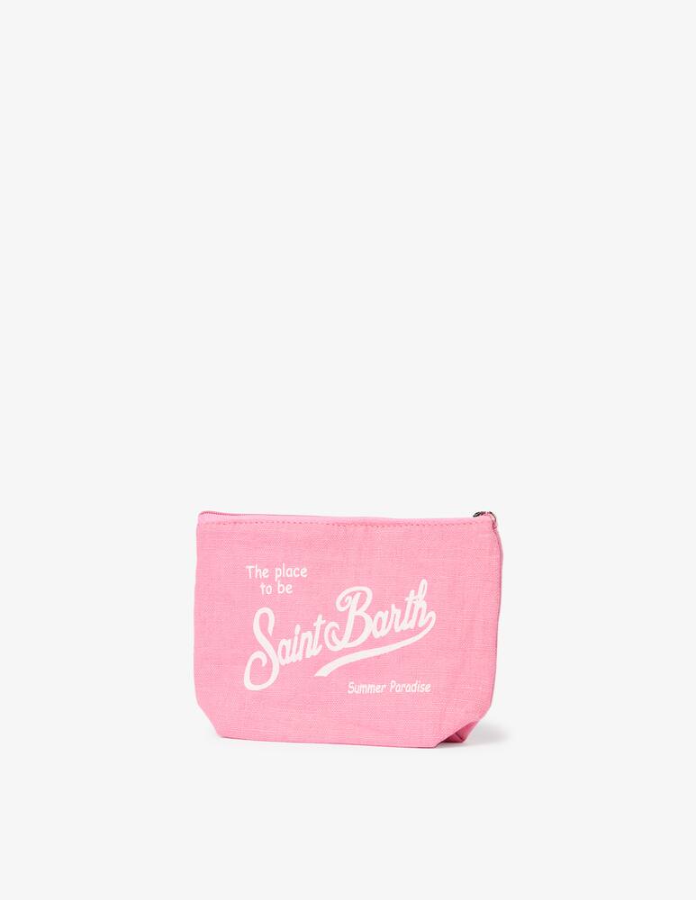 rinascente MC2 Saint Barth Pochette in lino con logo
