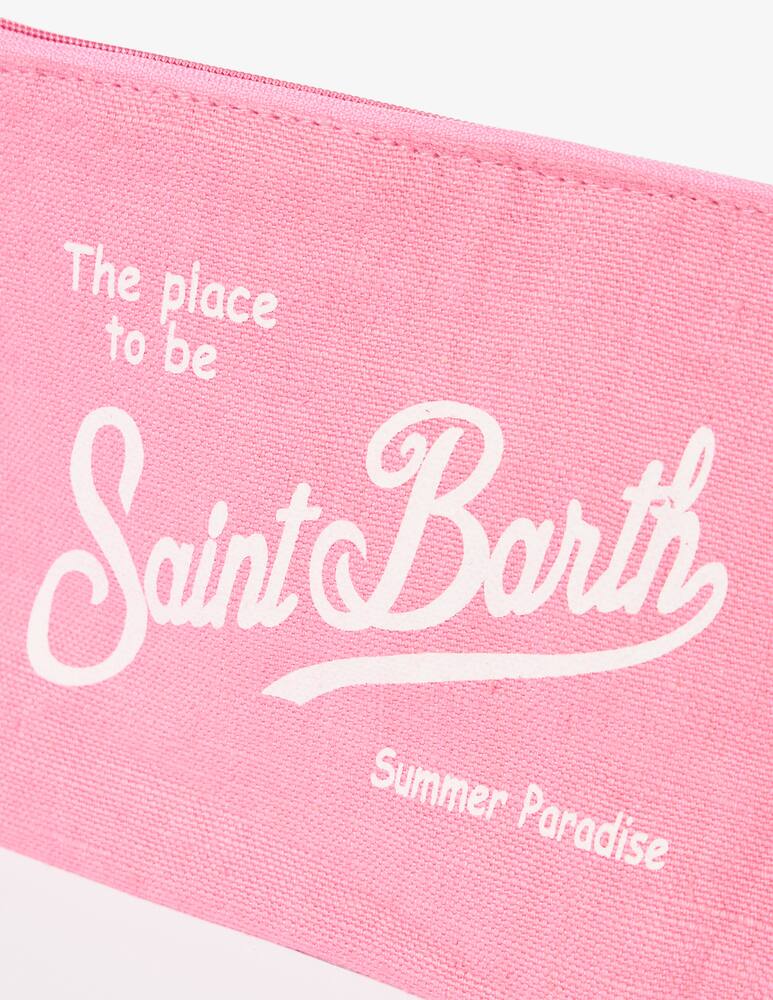 rinascente MC2 Saint Barth Pochette in lino con logo