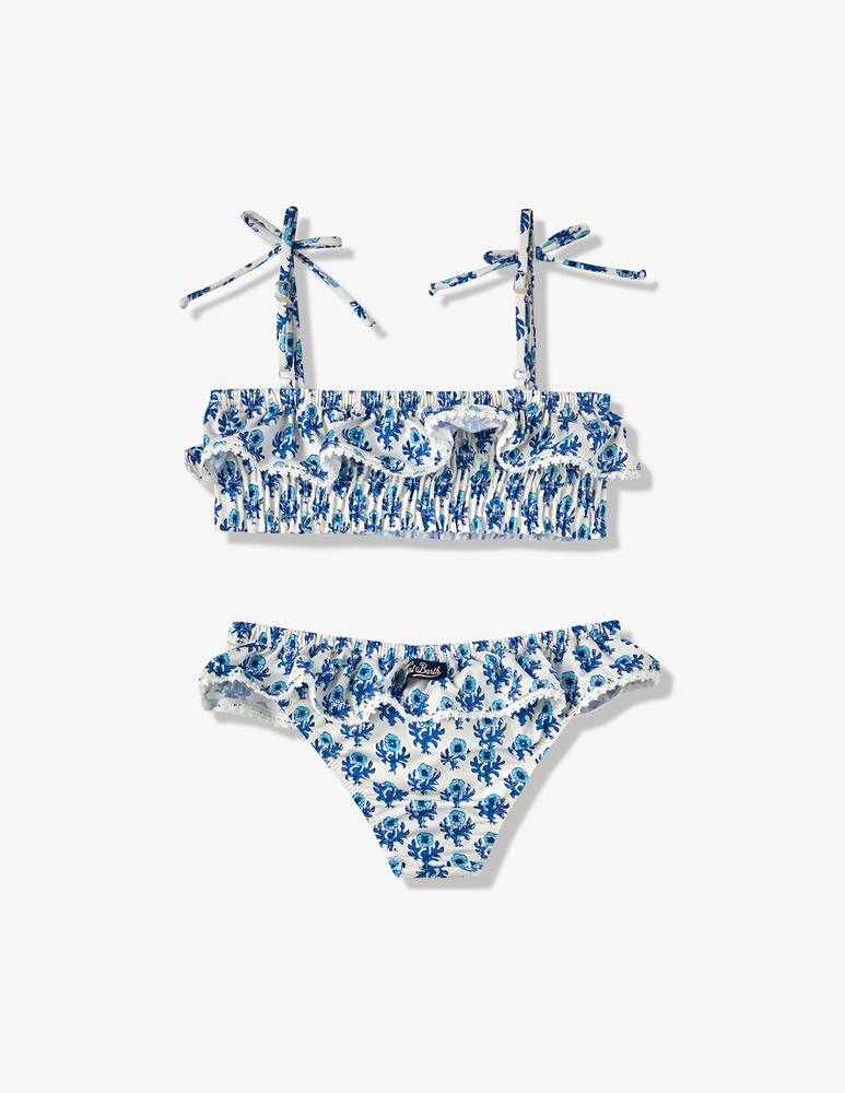 rinascente MC2 Saint Barth Floral ruffle bikini