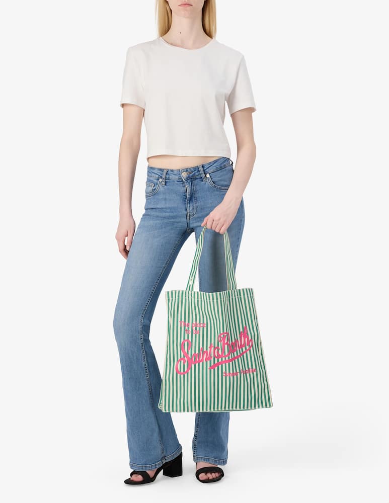 rinascente MC2 Saint Barth Canvas shopping bag