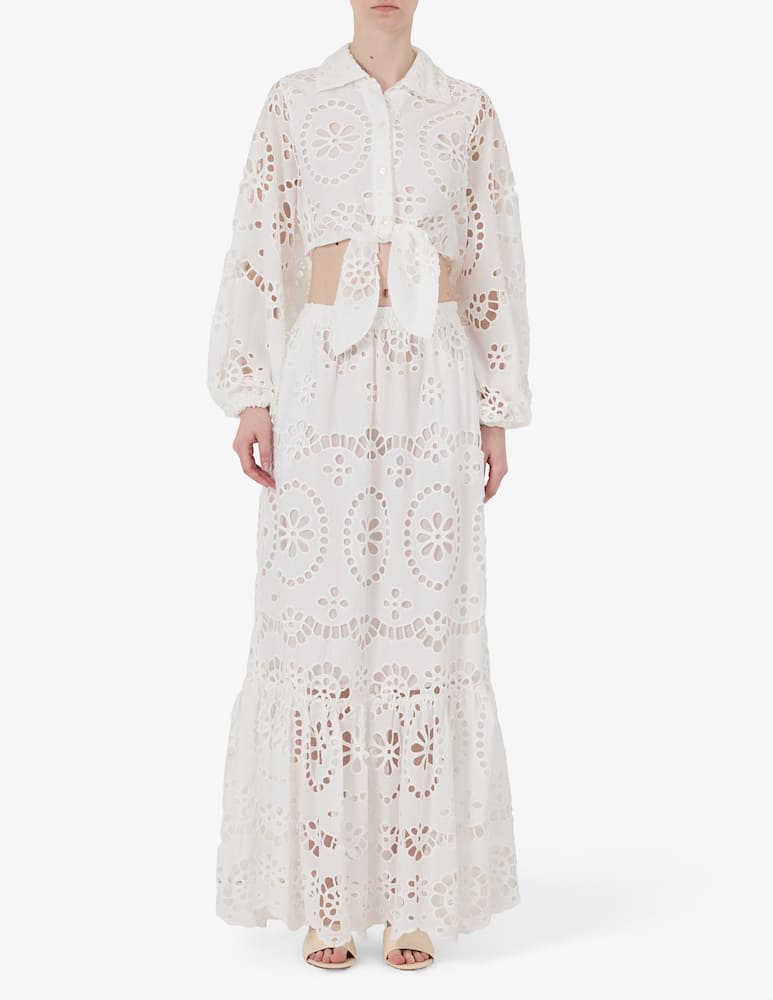 rinascente MC2 Saint Barth Febe cotton crop shirt