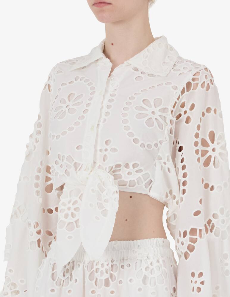 rinascente MC2 Saint Barth Febe cotton crop shirt