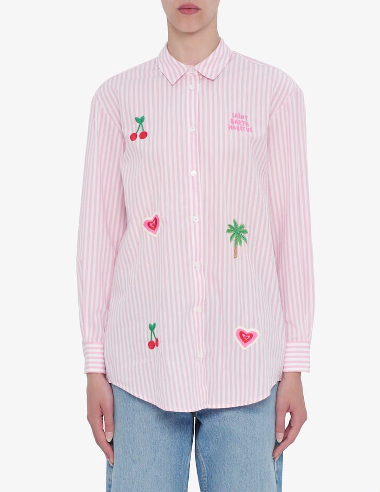 MC2 Saint Barth Embroidered stripe shirt - picture 1 MC2 Saint Barth Embroidered stripe shirt - picture 1