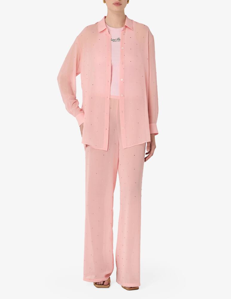 rinascente MC2 Saint Barth Sheer embellished shirt