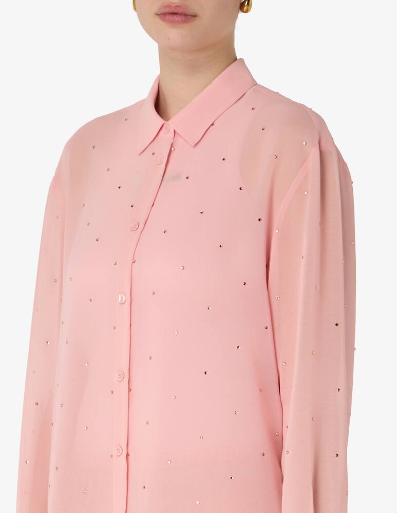 rinascente MC2 Saint Barth Sheer embellished shirt