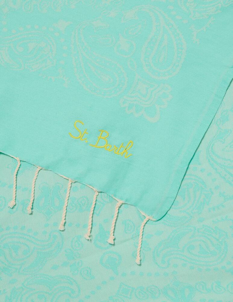 rinascente MC2 Saint Barth Jacquard beach towel with fringe